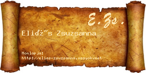 Eliás Zsuzsanna névjegykártya